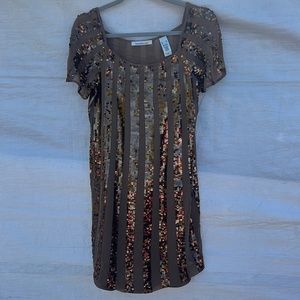 Laundry brown sequin dress